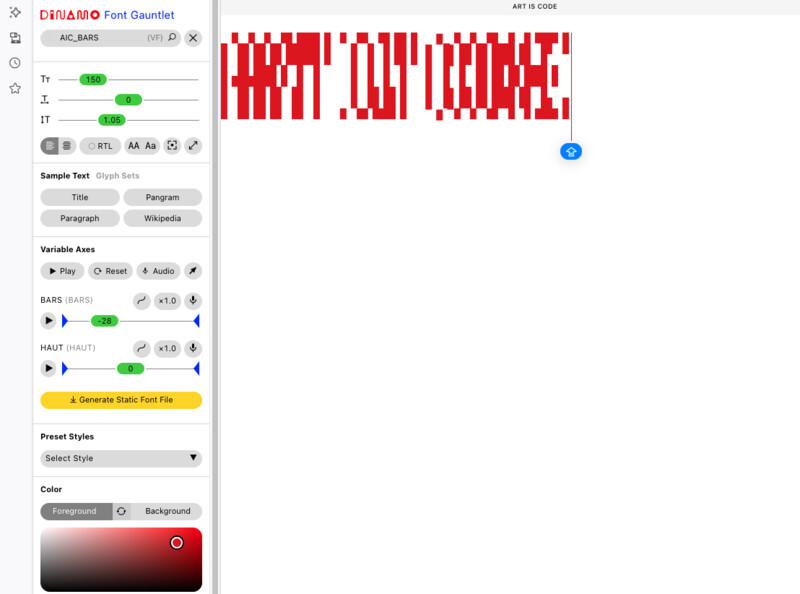 Projet 2, 2025, typographie